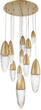 Eurofase 43859-038 Écrou Contemporary Gold Halogen Round Multi Pendant Light