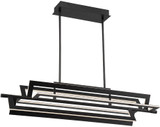 Eurofase 44077-013 Livra Contemporary Black LED Geometric Island Light Fixture