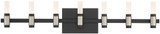 Eurofase 45238-021 Albany Modern Black and Nickel LED 7-Light Bathroom Sconce Lighting
