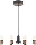 Eurofase 46352-019 Albany Modern Black and Brass LED Chandelier Lighting