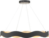 Eurofase 46462-022 Vaughan Modern Black and Nickel LED Drop Ceiling Light Fixture