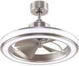 Fanimation FP8404BN Gleam Modern Brushed Nickel LED 16" Home Ceiling Fan