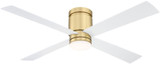 Fanimation FPS8553BS Kwartet Modern Brushed Satin Brass LED Exterior 52" Ceiling Fan