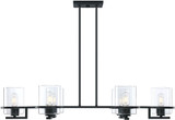 Forte Lighting 2404-06-04 Halo Black 41" Island Light Fixture