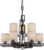 Forte 2550-09-32 Contemporary Antique Bronze Chandelier Lamp