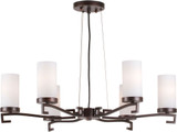 Forte 2592-06-32 Contemporary Antique Bronze Chandelier Light