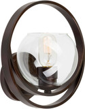 Forte 2649-01-32 Modern Antique Bronze Wall Sconce Light