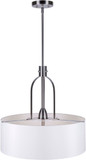 Forte 2738-03-55 Tama Brushed Nickel Drum Pendant Lighting
