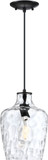 Forte Lighting 2771-01-04 Milo Black 8" Mini Pendant Hanging Light