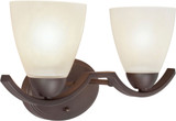 Forte 5081-02-32 Antique Bronze 2-Light Vanity Lighting Fixture