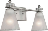 Forte 5132-02-55 Modern Brushed Nickel 2-Light Bathroom Light
