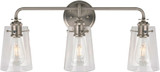 Forte 5118-03-55 Ronna Brushed Nickel 3-Light Vanity Light