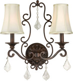 Forte 7484-02-32 Traditional Antique Bronze Wall Lighting Fixture