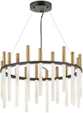 Fredrick Ramond FR30706BLK Echo Modern Black LED Hanging Chandelier