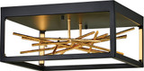 Fredrick Ramond FR46401BLK Styx Modern Black LED Flush Mount Lighting
