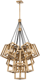 Fredrick Ramond FR42449BBZ Ensemble Contemporary Brushed Bronze LED Multi Lighting Pendant