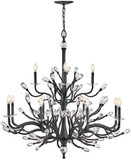 Fredrick Ramond FR46810BGR Eve Modern Brushed Graphite LED Hanging Chandelier