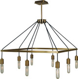 Framburg 5020-AB Celestial Modern Antique Brass Ceiling Chandelier