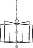 Framburg 5046-PN-MBLACK Felicity Contemporary Polished Nickel with Matte Black Accents Lighting Chandelier