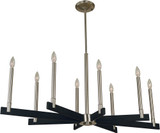 Framburg 5352-BN-MBLACK Jessica Contemporary Brushed Nickel/Matte Black Chandelier Lamp