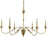 Framburg 5932 Hinsdale Brushed Brass Ceiling Chandelier
