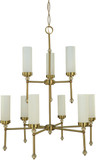 Framburg F-5889 BR Emily Traditional Brushed Brass Chandelier Light