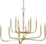 Framburg F-5872 BR Manhattan Traditional Brushed Brass Lighting Chandelier