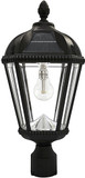 Gama Sonic 98B012 Contemporary Solar Black LED Post Mount Lighting