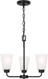 Generation Lighting 3115203-112 Kerrville Modern Midnight Black Mini Chandelier Lighting