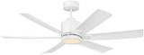Generation Lighting 6FLSM52RZWD Flera Contemporary Matte White LED 52" Ceiling Fan