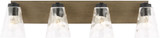 Generation Lighting GLV1114MBKCRO Dunton Modern Midnight Black 4-Light Bathroom Sconce