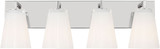 Generation Lighting GLV1104CH Upson Modern Chrome 4-Light Bathroom Vanity Light