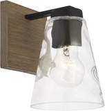 Generation Lighting GLV1111MBKCRO Dunton Contemporary Midnight Black Wall Light Sconce