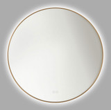 Generation Lighting MREL1430SB Cadre Contemporary Satin Brass LED 30" Wall Mounted Mirror