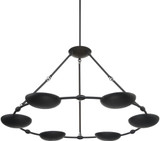 George Kovacs P1316-076 Undertas Modern Textured Black Hanging Chandelier