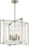 George Kovacs P1404-613 Crystal Clear Contemporary Polished Nickel Entryway Light Fixture