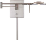 George Kovacs P4338-084 George's Reading Room Modern Brushed Nickel LED Swing Arm Wall Lamp