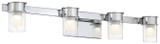 George Kovacs P5414-077-L Herald Square Chrome LED 4-Light Vanity Light
