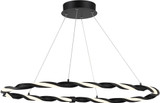George Kovacs P5482-66A-L Convolution Contemporary Matte Black LED Lighting Pendant
