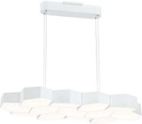 George Kovacs P8219-044B-L Hexacomb Modern Matte White LED Island Light Fixture