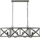 Golden Lighting 0890-LP ABI Alcott Retro Antique Black Iron Island Lighting