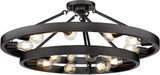 Golden Lighting 1019-96SF-BLK Castile Modern Matte Black 32" Ceiling Light