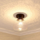 Golden Lighting 1094-SF BLK-HCG Ariella Modern Matte Black Flush Mount Lighting