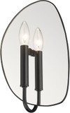 Golden Lighting 1142-1W BLK Tessa Modern Matte Black Wall Lamp