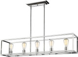Golden Lighting 2072-LP-CH Wesson Contemporary Chrome Kitchen Island Lighting