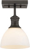 Golden Lighting 3118-1SF RBZ-OP Hines Rubbed Bronze Ceiling Light