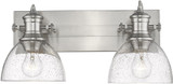 Golden Lighting 3118-BA2-PW-SD Hines Modern Pewter 2-Light Vanity Lighting