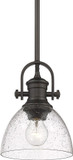 Golden Lighting 3118-M1L RBZ-SD Hines Rubbed Bronze Mini Pendant Hanging Light