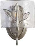 Golden Lighting 3160-1W PS-HWG Calla Modern Peruvian Silver Wall Lighting Sconce