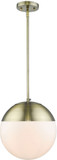 Golden Lighting 3218-L AB-AB Dixon Contemporary Aged Brass Mini Pendant Hanging Light